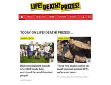 Tablet Screenshot of lifedeathprizes.com